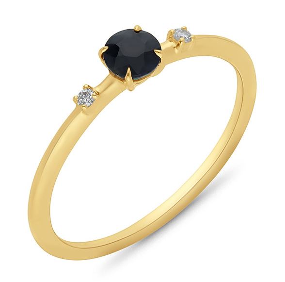 9ct Yellow Gold Topaz & Diamond Ring