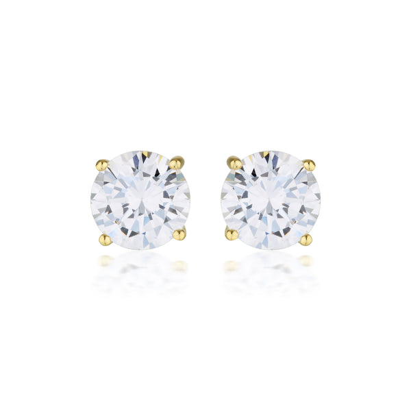 Georgini Moissanite Studs 3.00ct in 9ct Yellow Gold