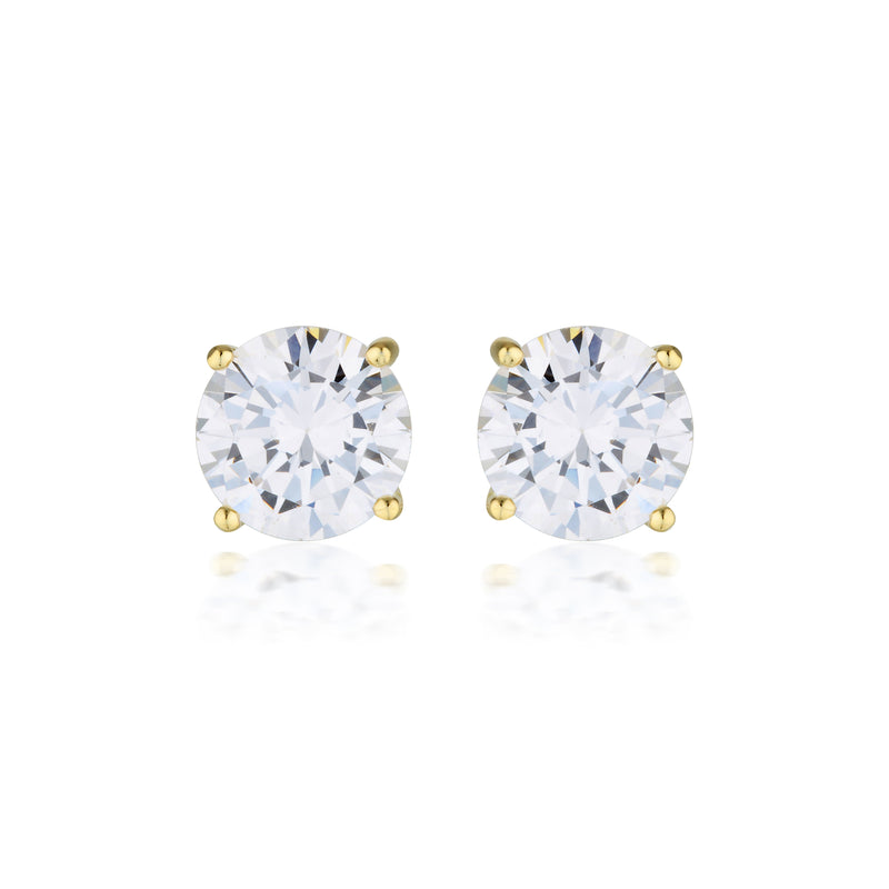 Georgini Moissanite Studs 3.00ct in 9ct Yellow Gold