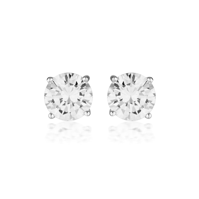 Georgini Moissanite Studs 3.00ct in 9ct White Gold