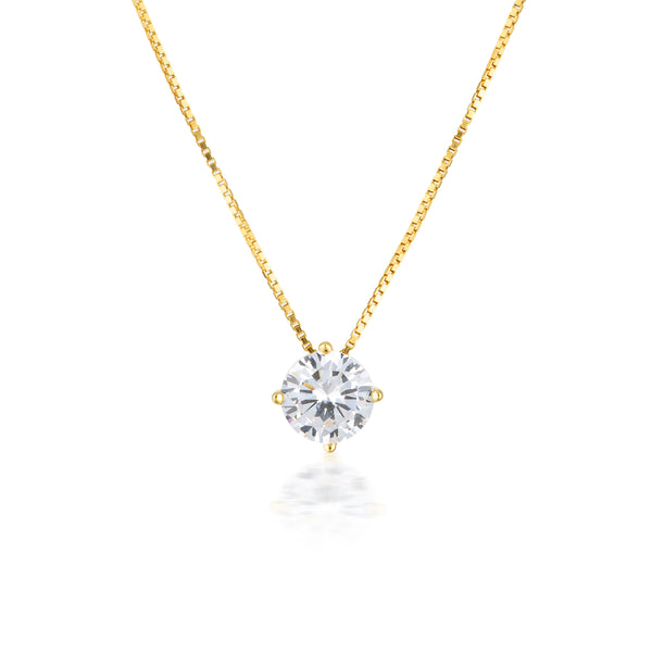 Georgini Moissanite Pendant 1.00ct in 9ct Yellow Gold