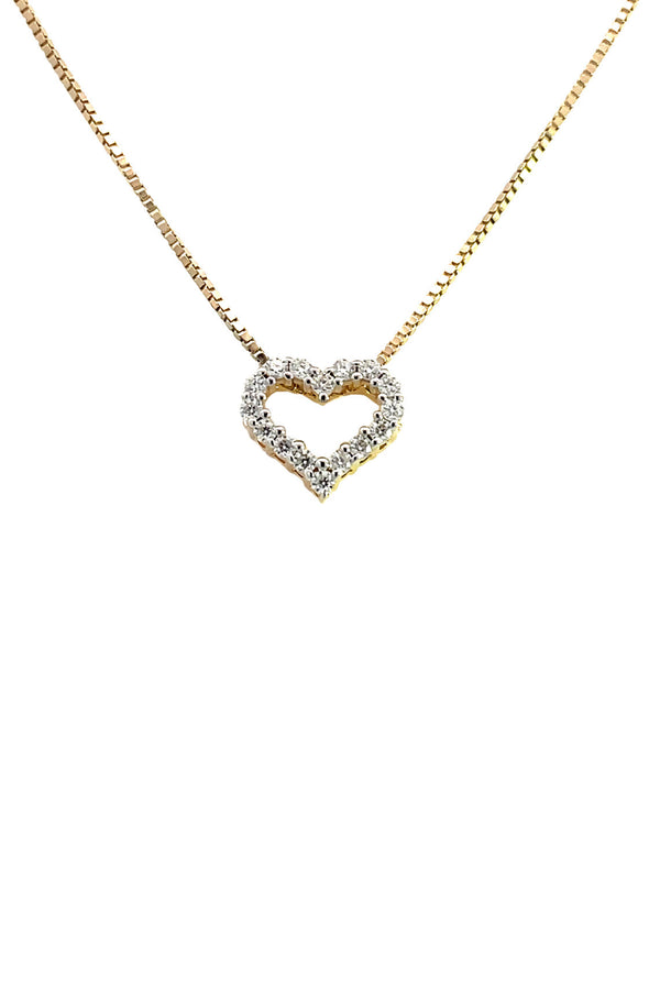 Georgini Heart 0.15ct in 9ct Yellow Gold Pendant