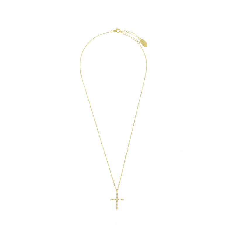 Georgini Gifts Baguette Cross Gold