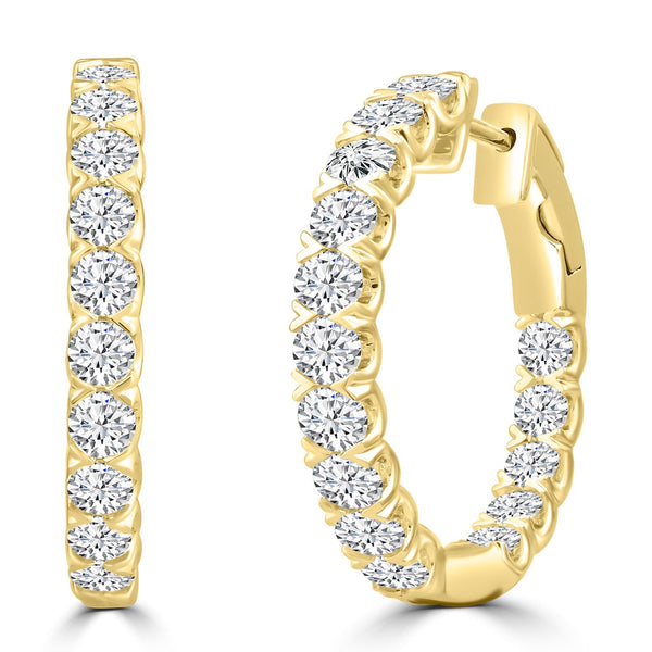 2.50ct Lab Grown Diamond Earrings in 18ct Yellow Gold