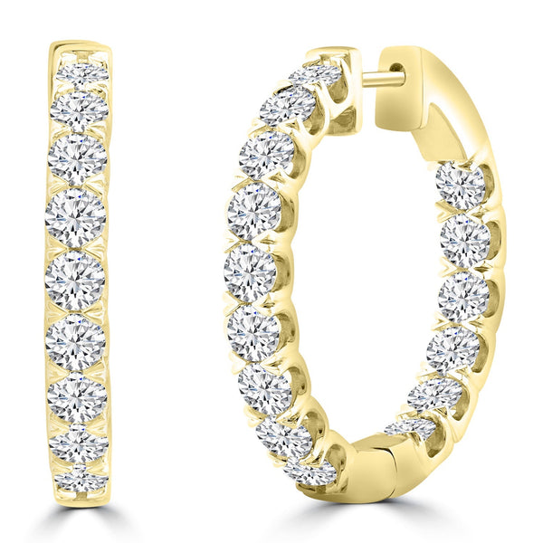 4.95ct Lab Grown Diamond Earrings in 18ct Yellow Gold