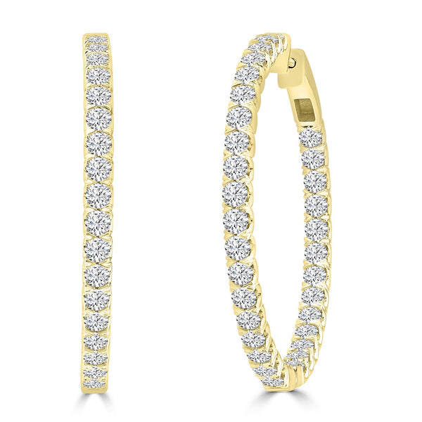 5.95ct Lab Grown Diamond Earrings in 18ct Yellow Gold