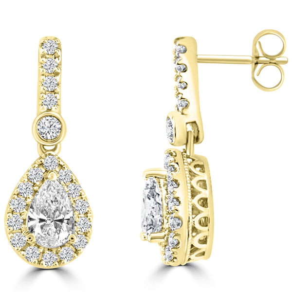 1.47ct Lab Grown Diamond Earrings in 18ct Yellow Gold