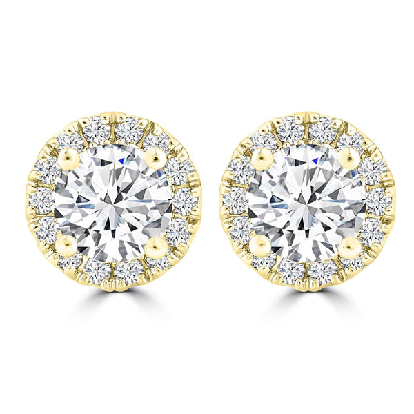 0.95ct Lab Grown Diamond Earrings in 18ct Yellow Gold