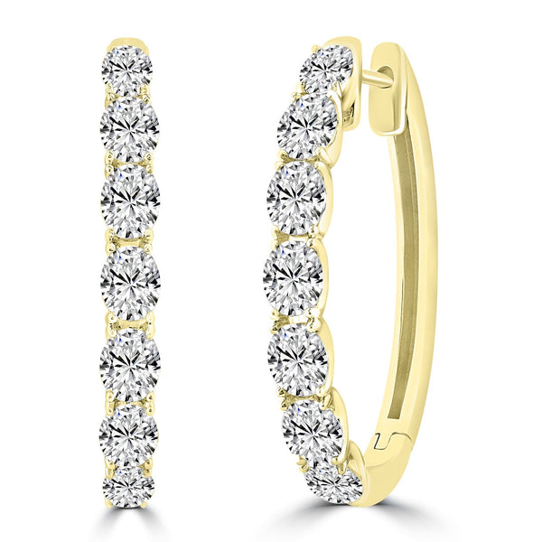 4.00ct Lab Grown Diamond Earrings in 18ct Yellow Gold