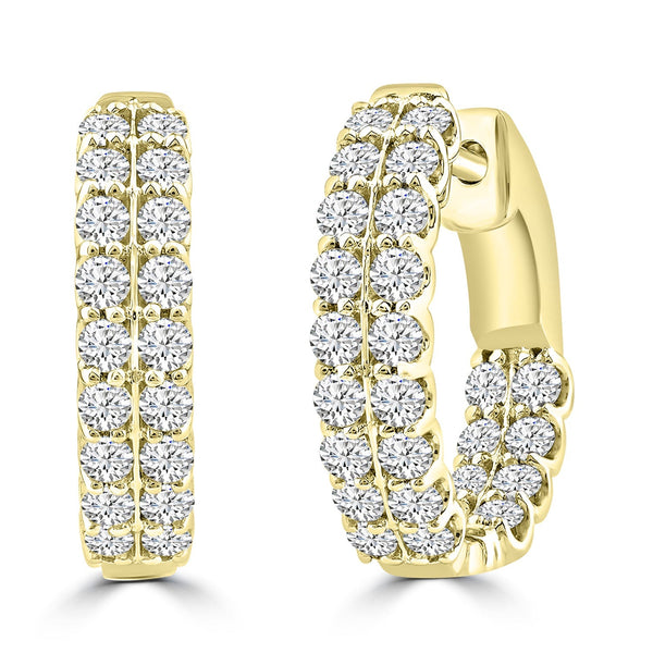 1.00ct Lab Grown Diamond Earrings in 18ct Yellow Gold